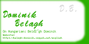 dominik belagh business card